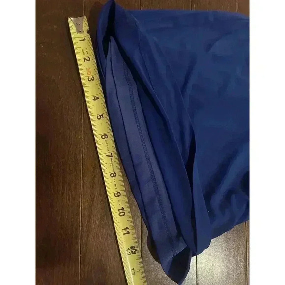 ALEXIA ADMOR Jumpsuit XL 16 18 Royal Blue Wide Leg Flare V Neck Ruched Romper - Picture 10 of 13